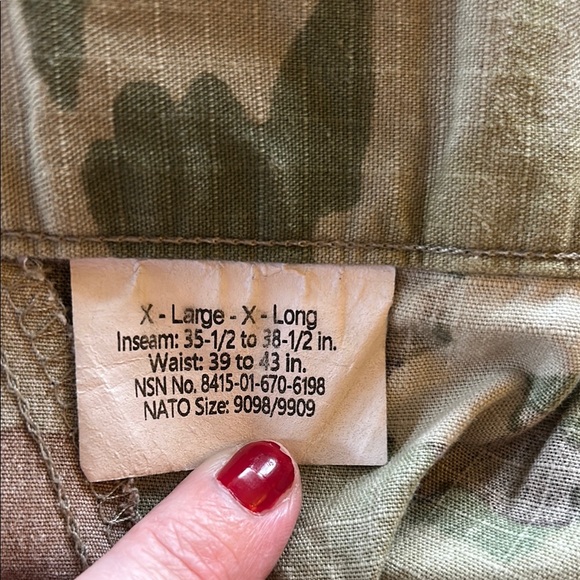 Camouflage Camo Cargo Pants XL X-Long Inseam: 35.5”- 38.5” Waist: 39”- 43” - Picture 3 of 15